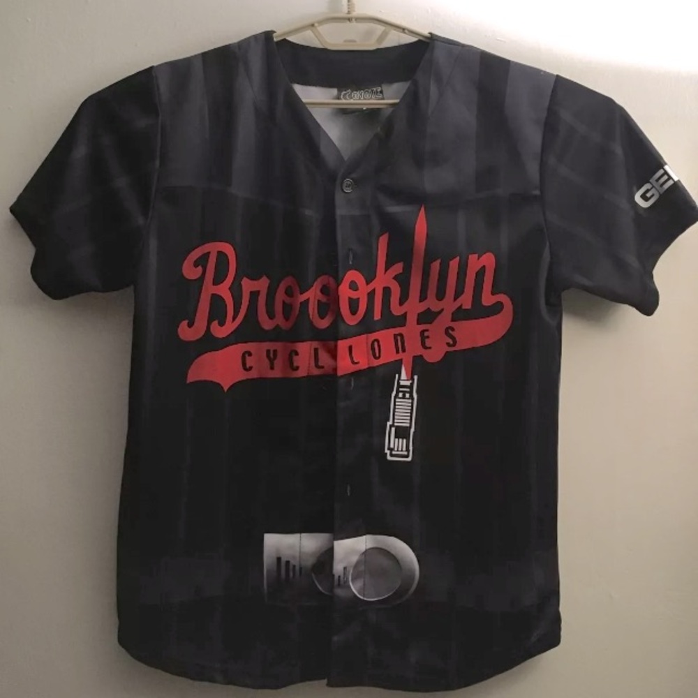 Mens Coyote Promotions Bklyn Cyclones Baseball Jersey Geico Star Wars Blk Sz Sm